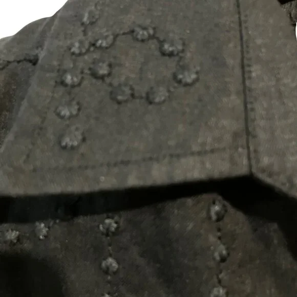 Jones New York Signature Black Linen Textured Shirt (Petite P/M) - Picture 6 of 9